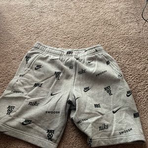 Medium light grey worn once Nike jogger shorts